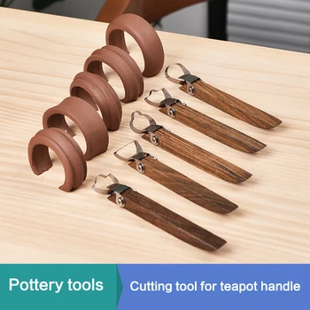 Strumenti per ceramica Teiera Articoli Maniglia Strumento Strumento per argilla fai-da-te Maniglia Strumento per prototipazione rapida Manico in ceramica Set di raschietti Strumento di modellazione