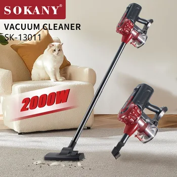 2000W Ultra-Light Vacuum Cleaner Houselin Powerful Suction for Carpet Hard Floor Hair Deep Cleaning with Replaceable Brush Head 1