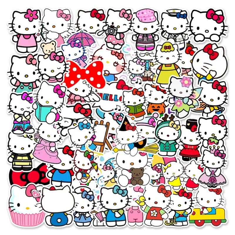 

50/100 шт., Набор наклеек Sanrio Kuromi Cinnamoroll
