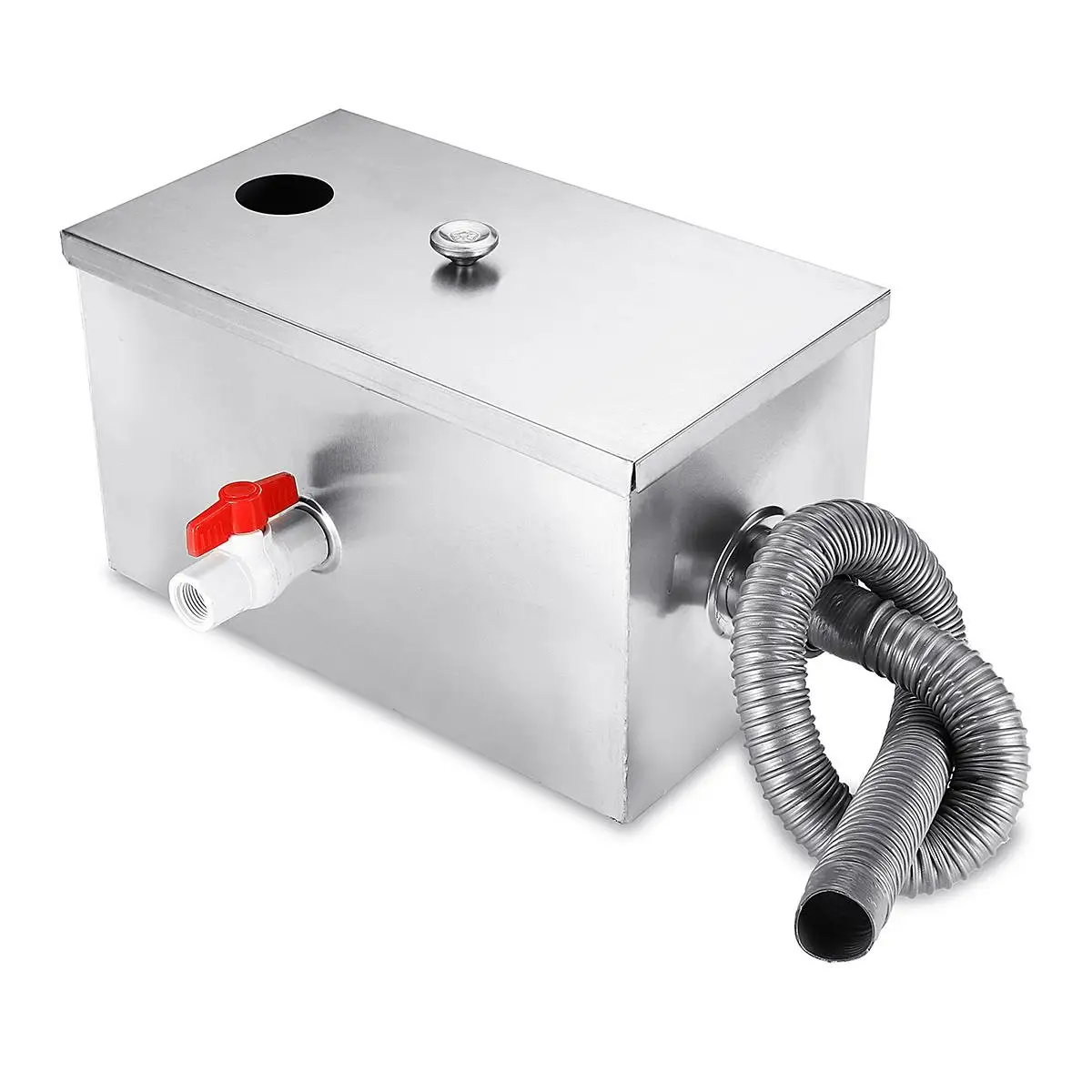 Stainless Steel Grease Trap, Oil Water Separator, Restaurant Kitchen Waste Water Treatment Tools, 8LB, 350*200*200mm