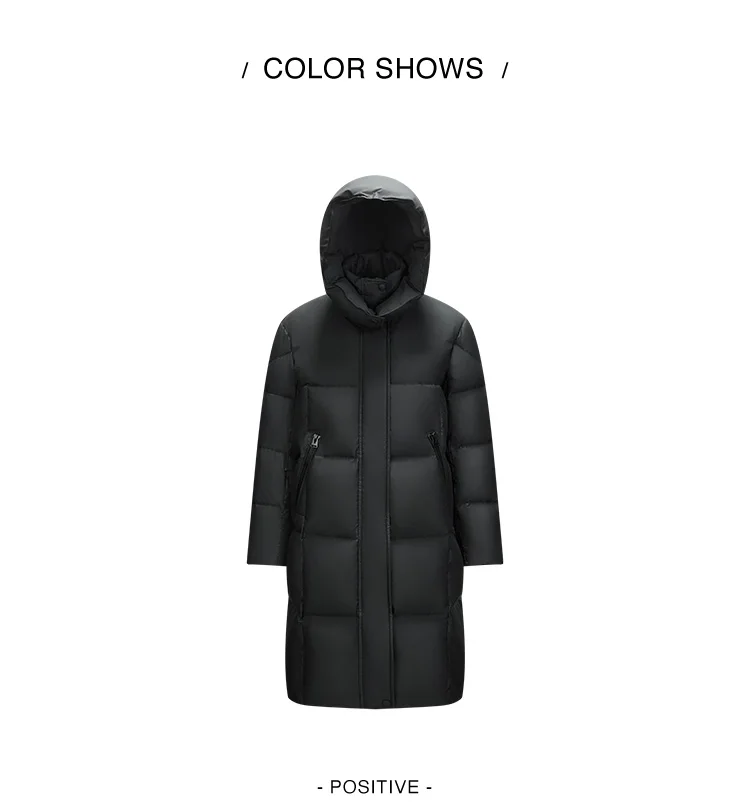 Down Jacket Women Long Length Water-Repellent New Winter Detachable Hood Winter Clothing