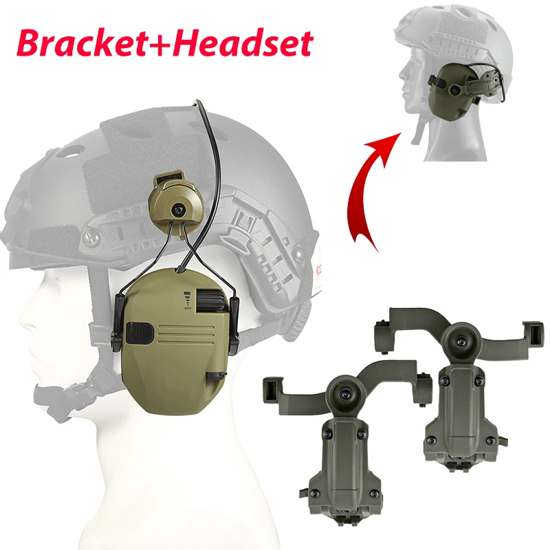 Shooting Headphones New Upgrade Tactical Hunting Noise Cancelling For FAST Helmet Wendy M-LOK ARC