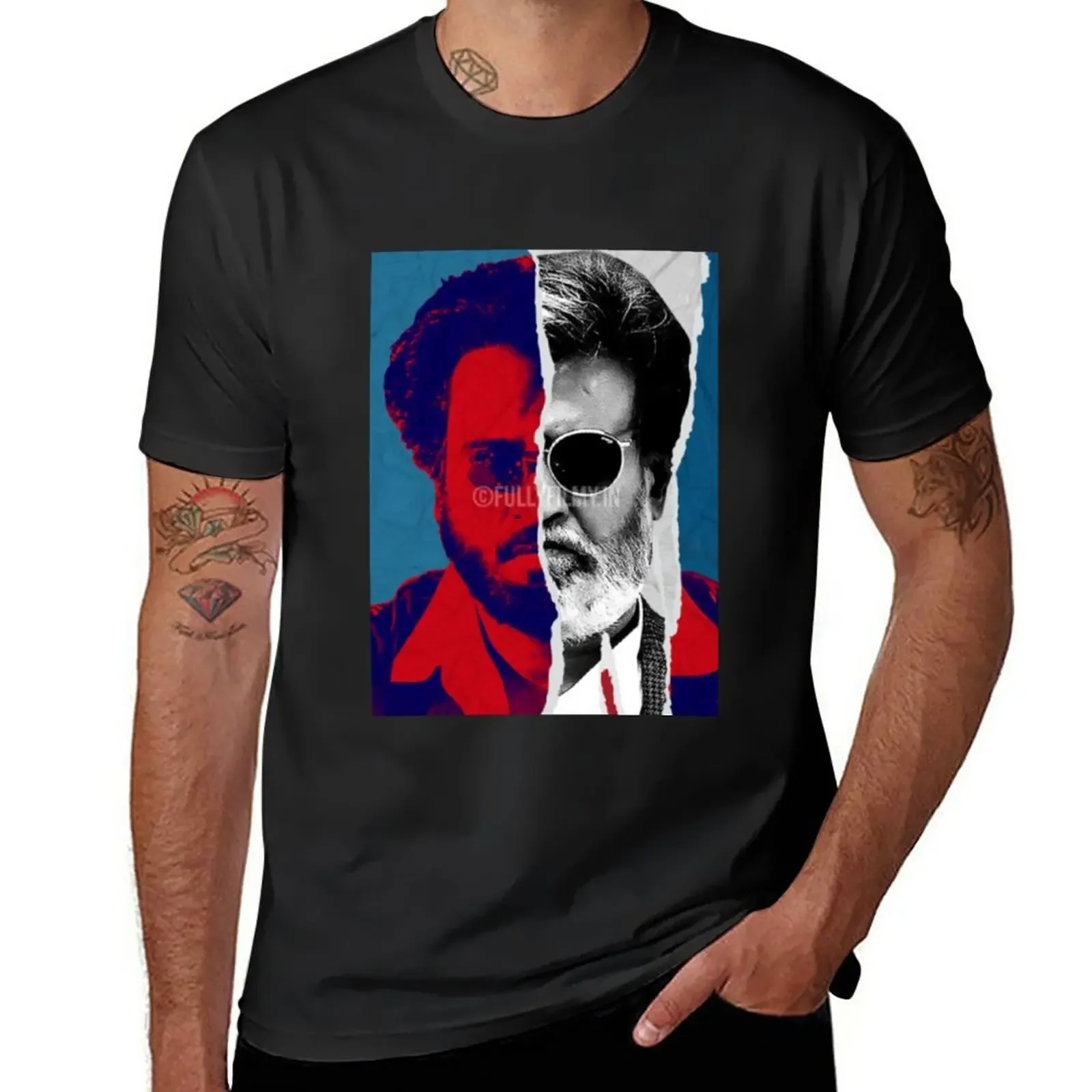 Rajini Superstar T-Shirt New Edition Customs Progetta I Tuoi Vestiti Da Uomo
