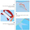 4 Sets Making Tools Kids Toys Blank Painting Kite For Outdoor White Cloth Child DIY Line 3
