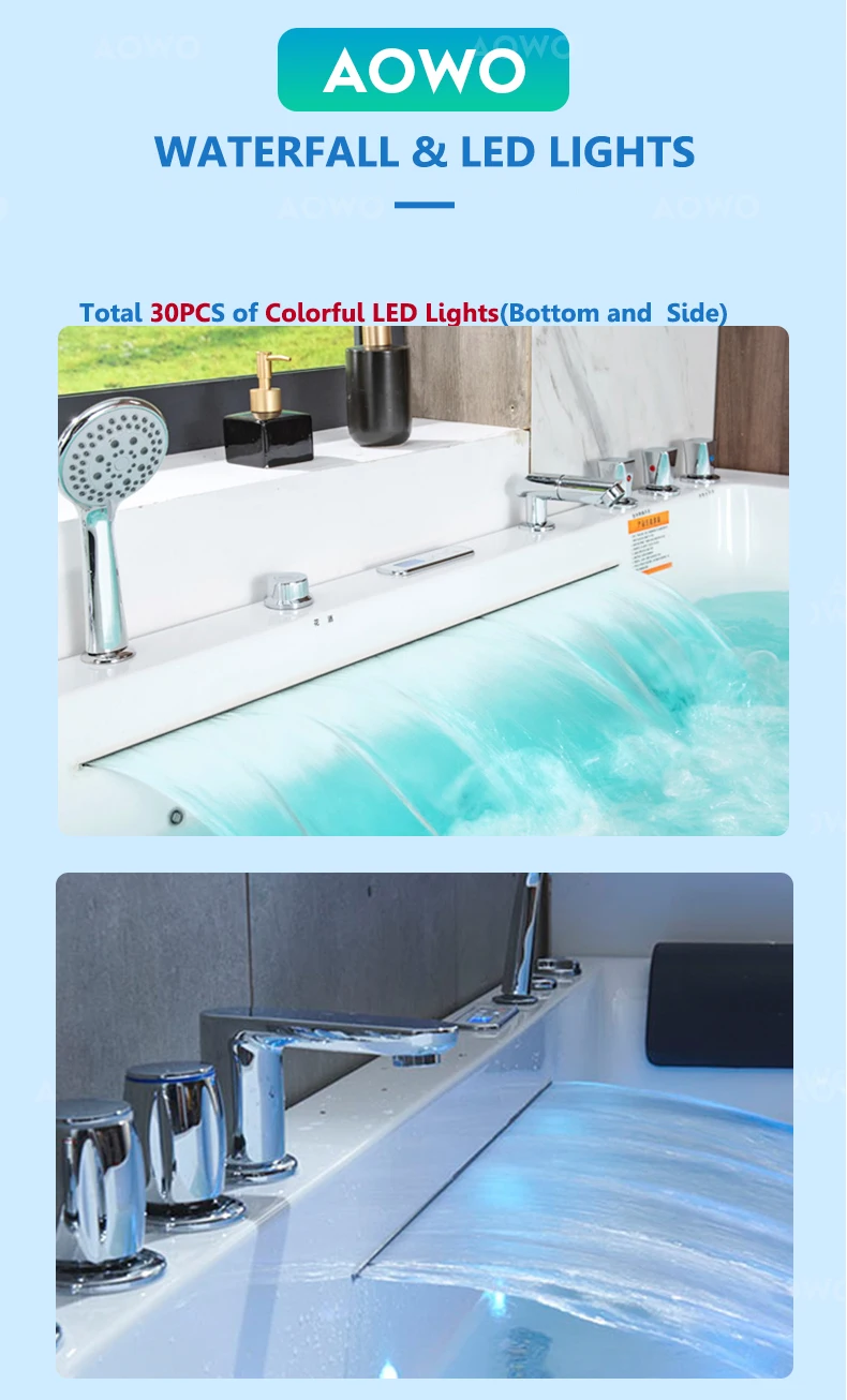 luxury whirl pool aqua fitness equipment therapy hammam bath tub shower massage 6