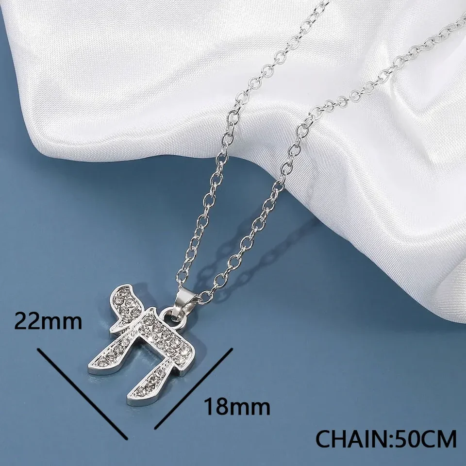 Judaica Joodse Chai Hanger Ketting Roestvrij Staal Teken Van Het Leven Hebreeuwse Sieraden Religieuze Charmes Voor Vrouwen