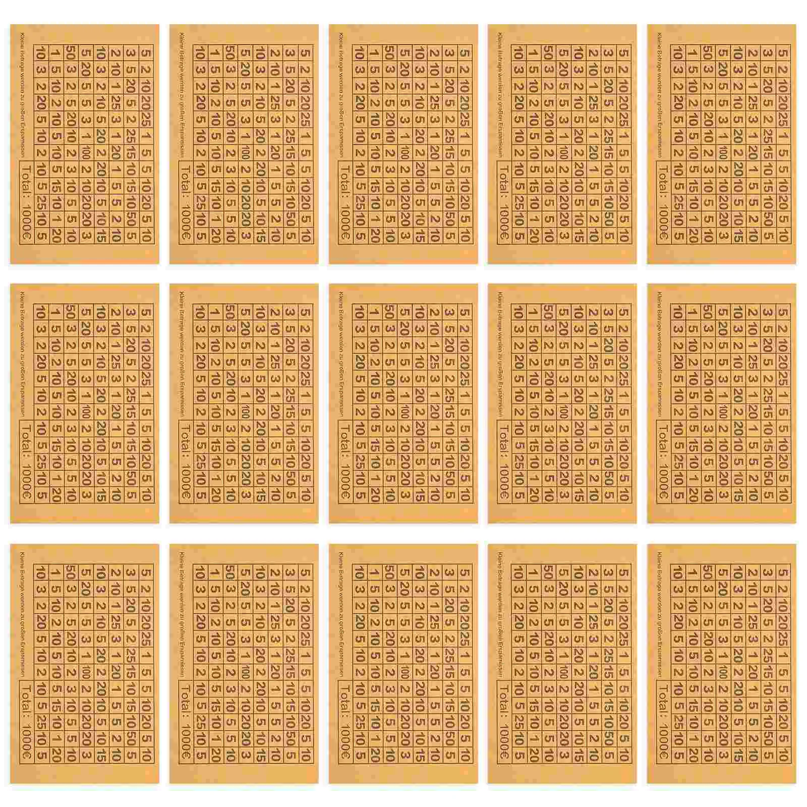20 Sheets Piggy Bank Stickers Budgeting Number Adhesive Target Numbers Desktop Saving Goal Money Paper Targer 4