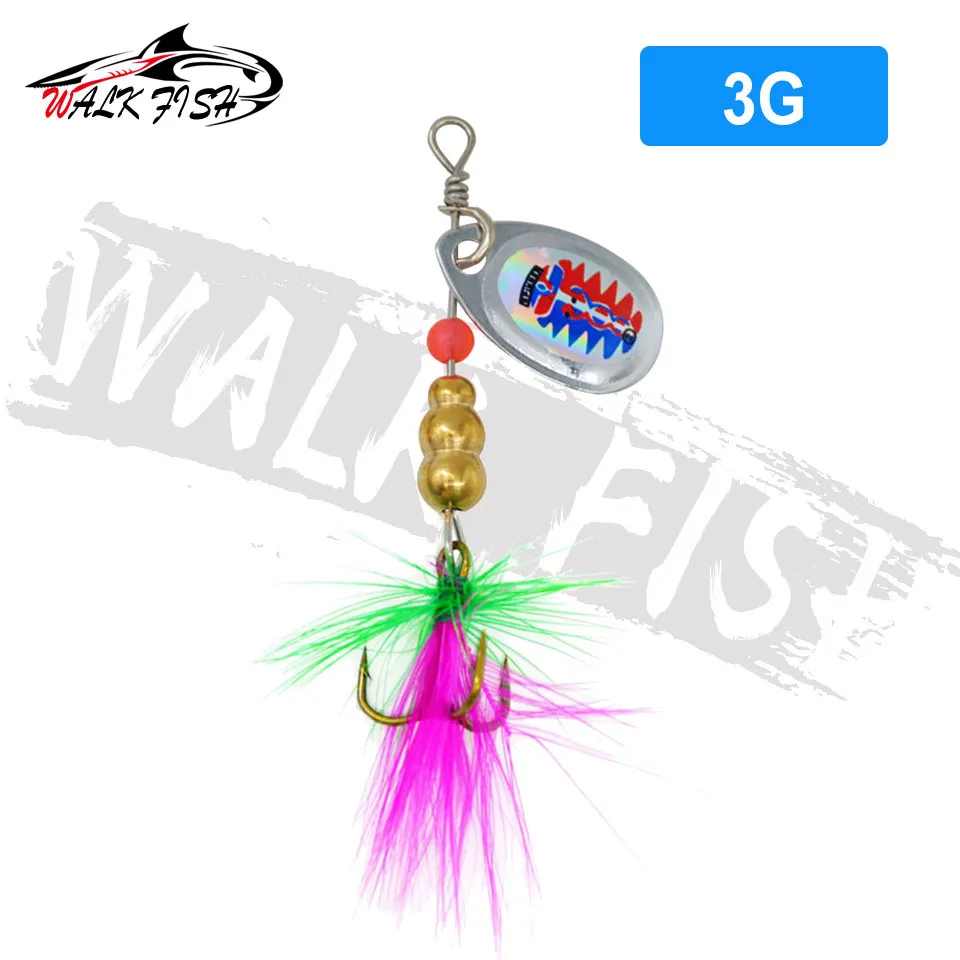 Description Picture 6 of itemWALK FISH Fishing Lure Hand Shake Rotation Sequins 3g 4.5g Spin Bait Metal Artificial Lures Mandarin Bass Spinner Compound Baits