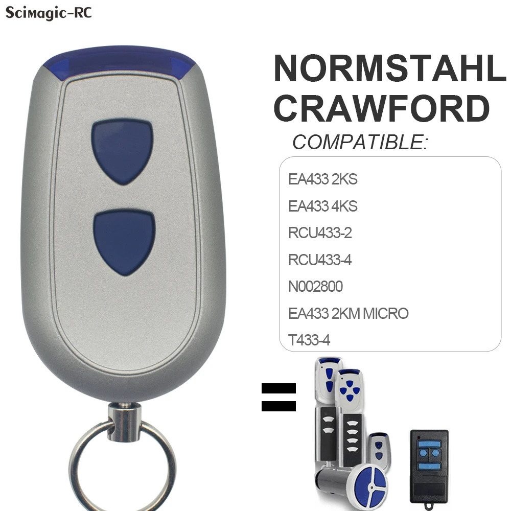 

2023 Newest For NORMSTHAL 433.92MHz Rolling Code Garage Remote Control Clone CRAWFORDE N002800 RCU 433-2 Gate Door Opener KeyFob