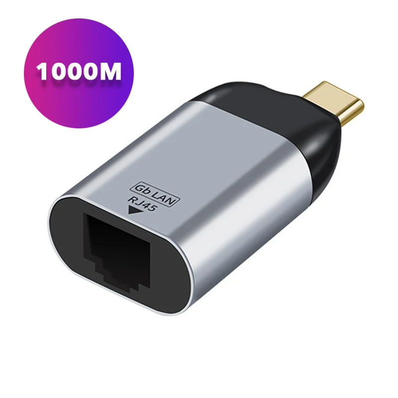 Ethernet Conversor Adaptador Usb tipo c 3.1 Rj45 Lan Ethernet Conversor Plugue de Rede com Fio Externo para Macbook Win 10 - Imagem 6