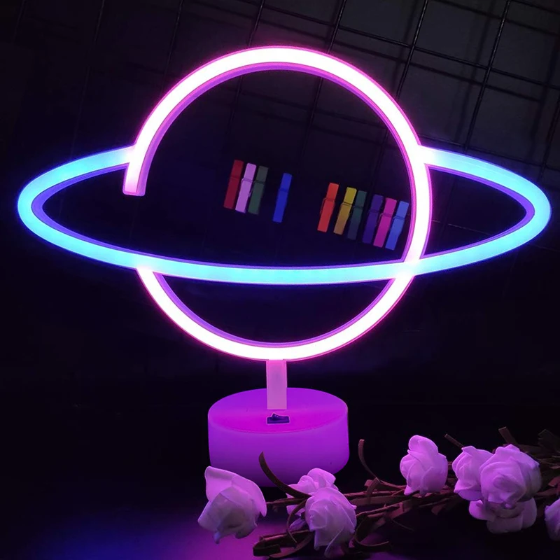 Planet Neon Light Acrylic LED Sign Wall Decoration USB Charging/Battery Gift Christmas Gaming Decoration Home Decor neon sign