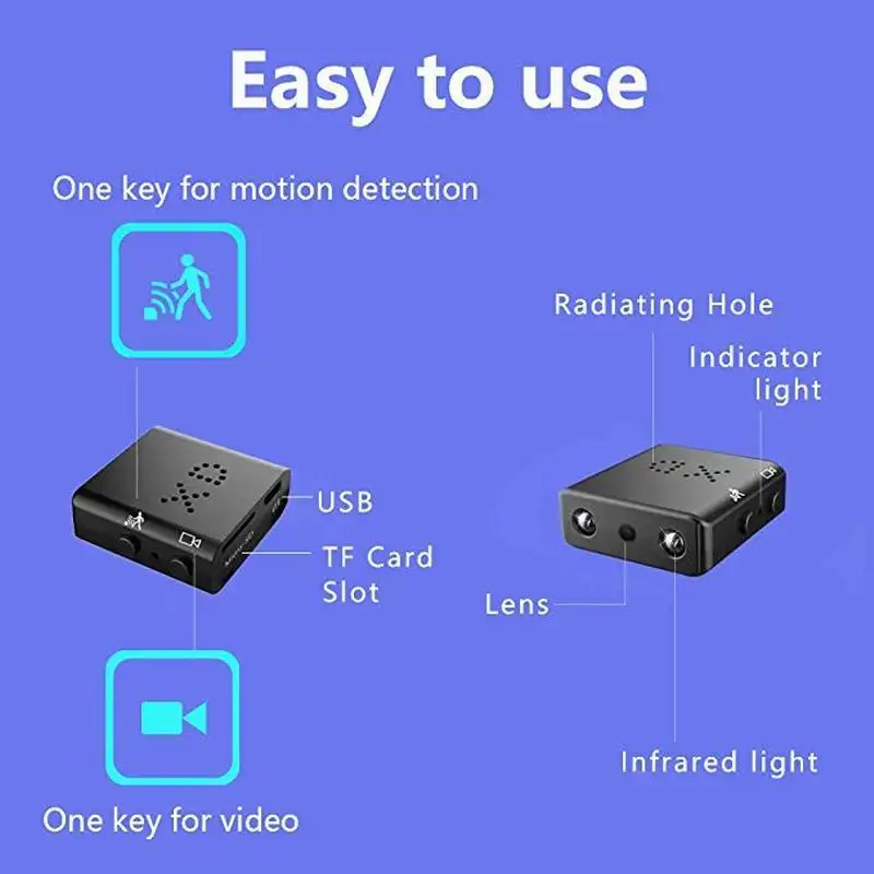 Mini Camera Full HD 1080P Home Security Protection Night Vision Micro cam Motion Detection Video Voice Recorder Secret Small DVD best camcorder for sports