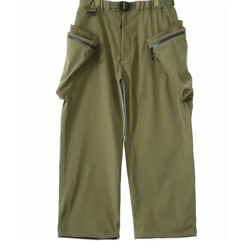New Arrival COMFY Japanese 22ss Waterproof Big Pocket Pants Outdoor Men's Military Green Spring Summer Trousers