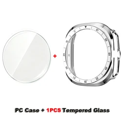 Vetrino Temperato Potenziato + Custodia Protettiva in PC per Smartwatch - Protezione dello Schermo con Bumper Durevole