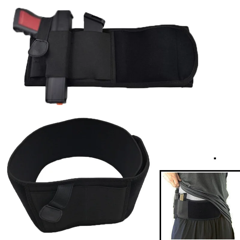 

Concealed Carry Holster Tactical Left Right-hand Belly Band Airsoft Gun Case Pouch for Universal Pistol Military Combat Girdle