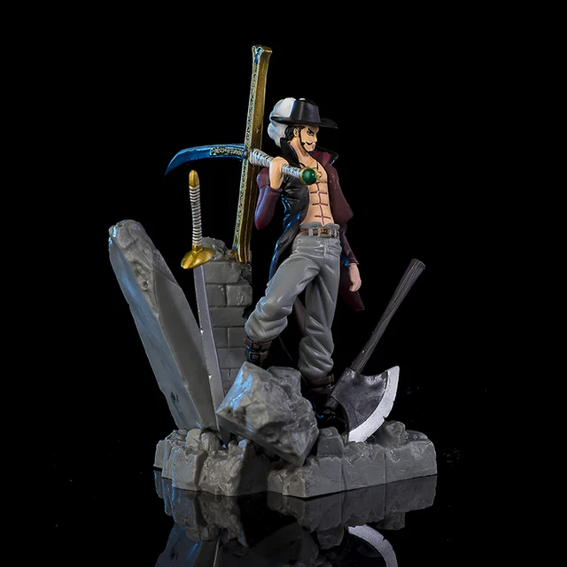 Uma peça mihawk figura anime dracule modelo boneca com espada brinquedos  presentes boneca de brinquedo - AliExpress