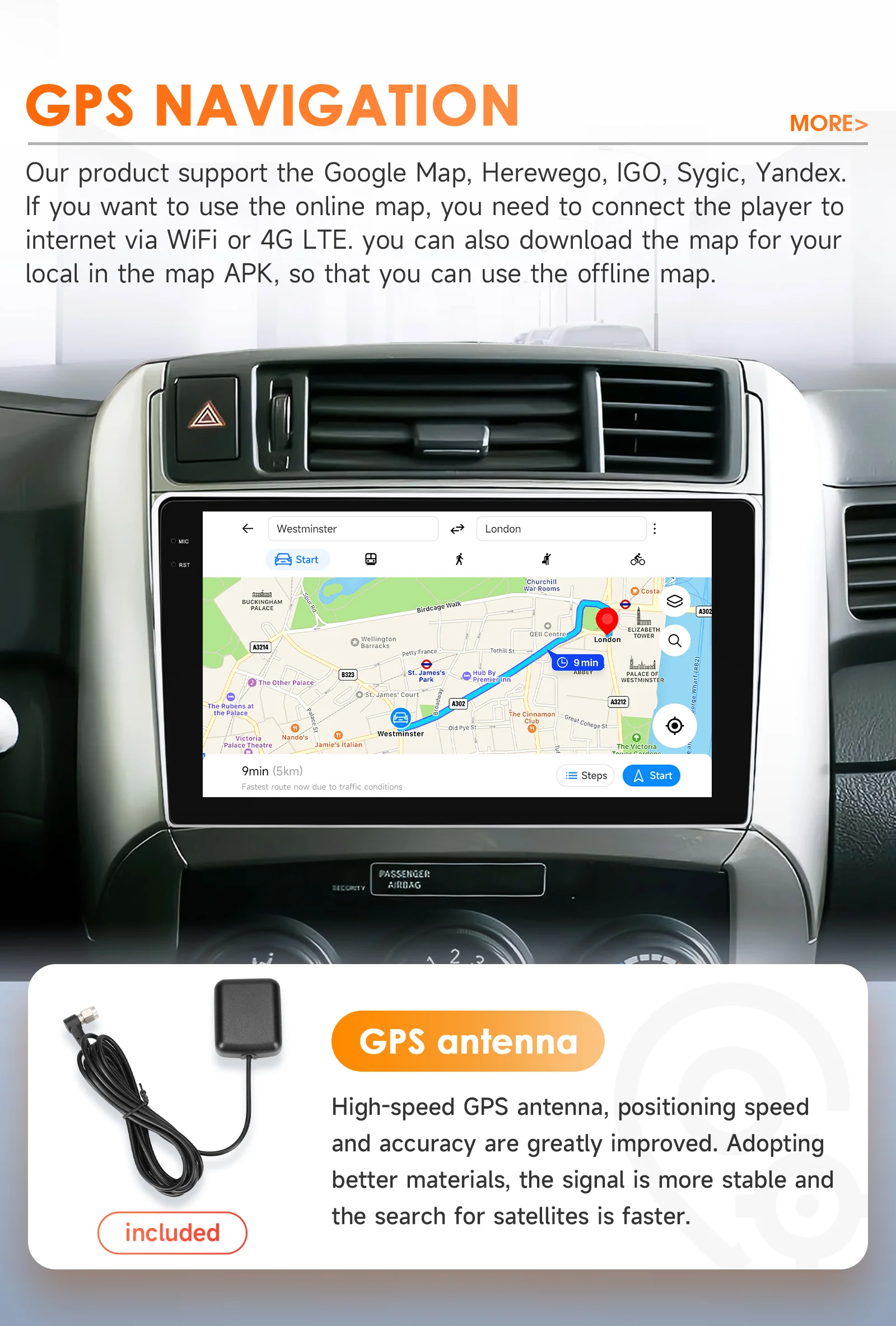 Hizpo 8Core 2Din Android14 Autoradio Für Toyota Corolla Verso 2009-2018 Auto Multimedia GPS 4G Carplay von Qualcomm Snapdragon6115 – Detail 31