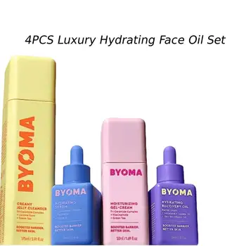 Luxury Hydrating Face Oil Set Squalane Jojoba Seabuckthorn Oil Blend Instant Radiant Glowy Skin Barrier Repair Nourishing Serum 1