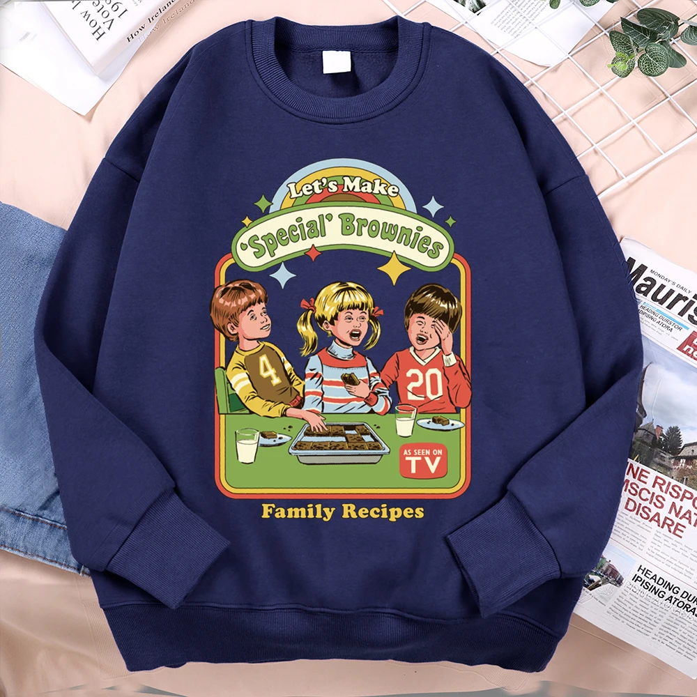 Let’S Make Brownies Family Recipes Comics Print Hoodie Men Women Japan Style Streetwear Harajuku Fashion Sweatshirt Fleece Hoody