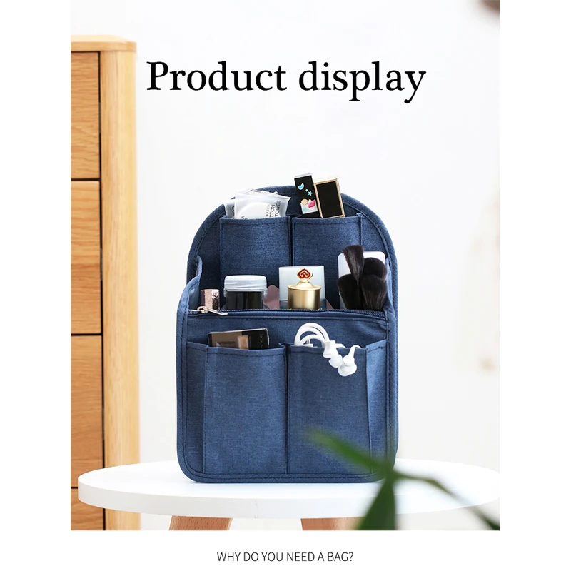 Backpack Organizer Insert Travel Purse MultiPocket Bag in Bag Toiletry