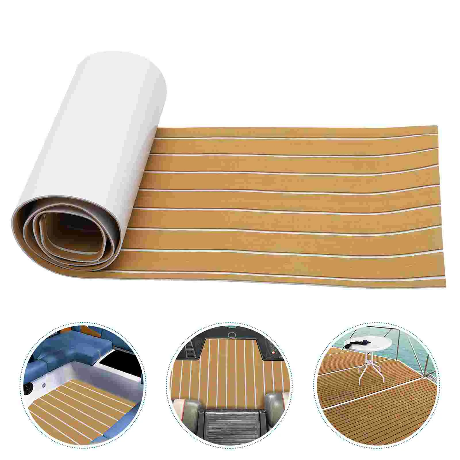 

1 Roll EVA Decking Sheet Teak Decking Self- Adhesive Flooring Sheet for Yacht Marine Faux Rug Mat Rug Mat