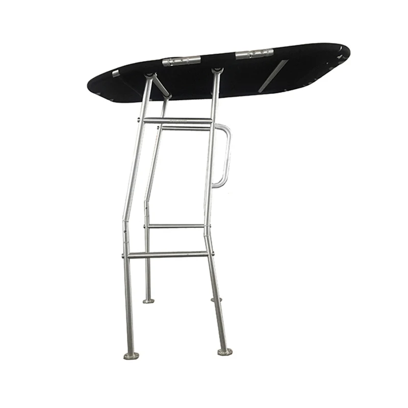 Dolphin-Upgraded Pro Economic T Top with Grab Handles, Aluminium Tube Boat T Top with Black Canopy
