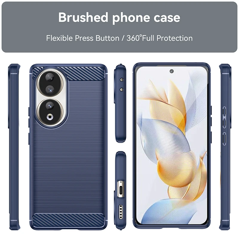 Carbon Fiber Silicone Shockproof Armor Phone Case