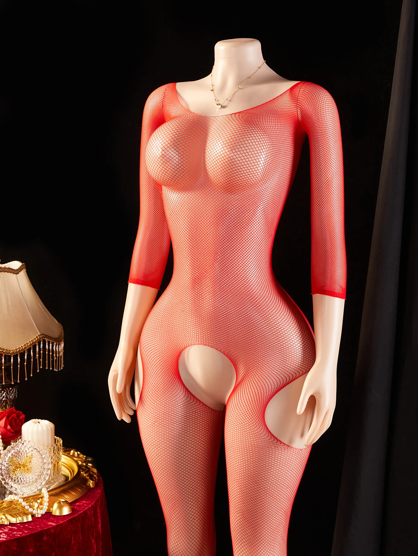 Sexy Lingеrie Netz-Mesh-Bodystocking-Body, ouvert, Damen-Overall, figurbetonter Strumpf mit hoher Taille, sinnlicher Fetisch 1