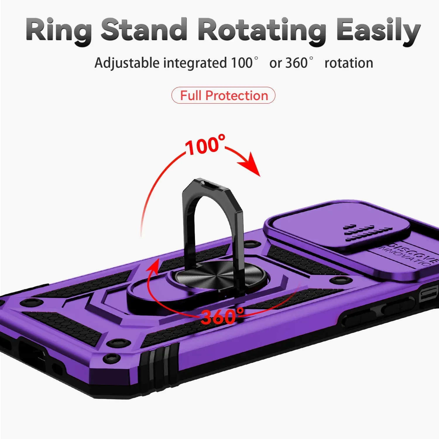 Armor Shockproof Magnetic Ring Stand Case For iPhone 15 14 Pro Max - Image 7