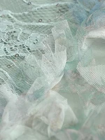 فستان طويل للسيدات لربيع وصيف مصمم على الموضة من Seasixiang مطرز بالخرز ترتر فانوس كم من الدانتيل مرقع من قماش الجاكار فستان عتيق 1