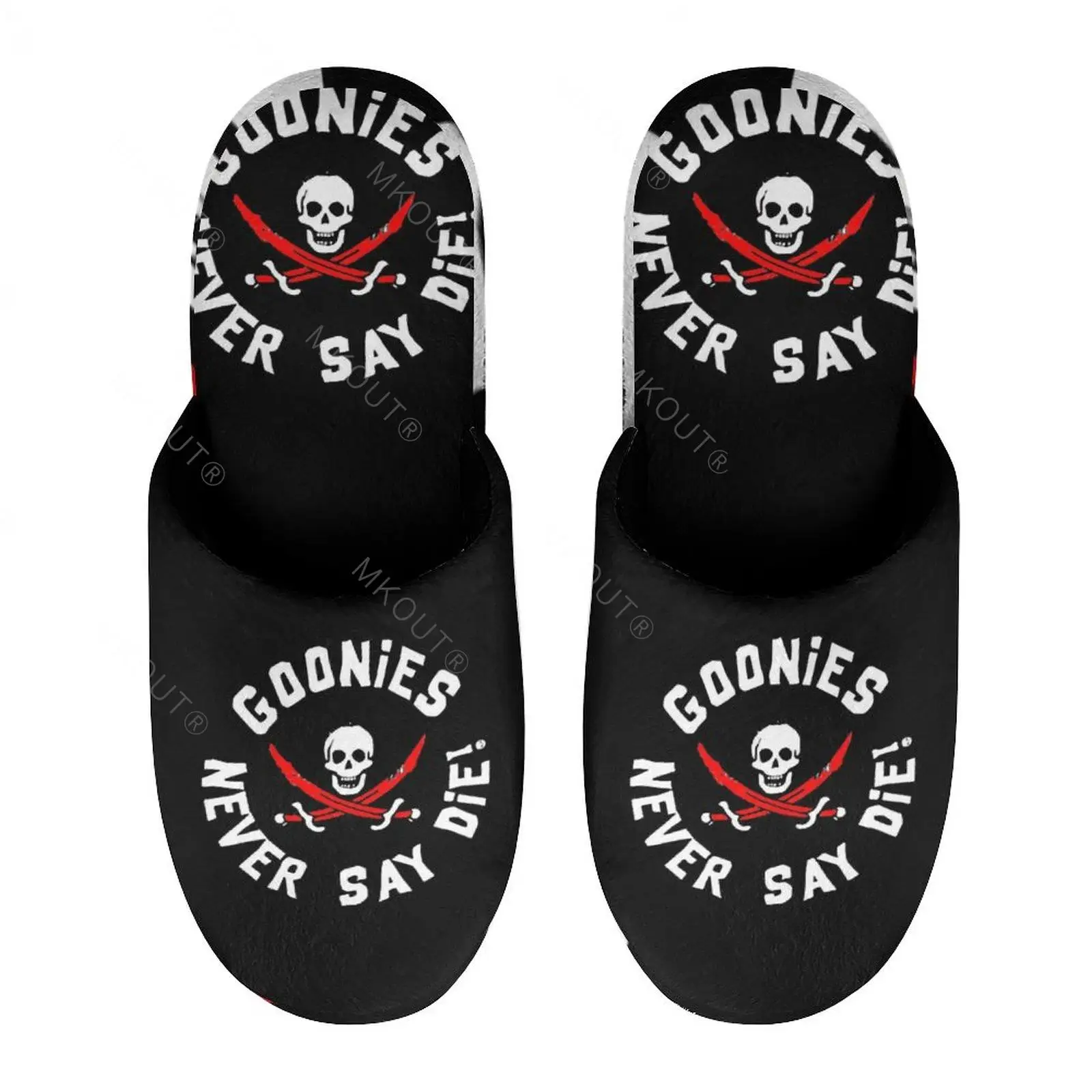 

Goonies Never Say Die (5) Warm Cotton Slippers For Men Women Thick Soft Soled Non-Slip Fluffy Shoes Indoor House Slippers Shoe