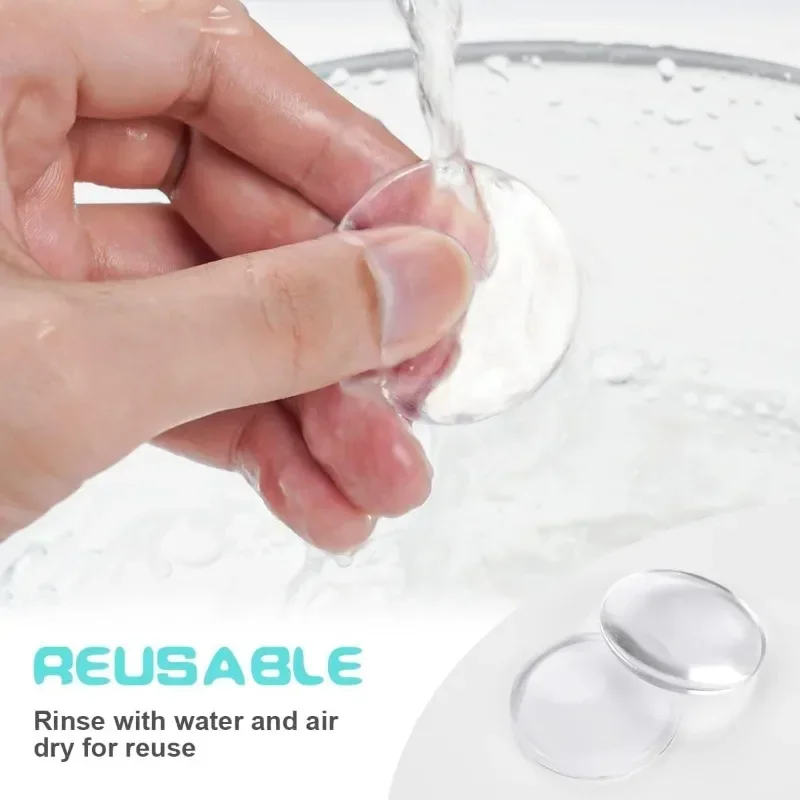 Door Stopper Silicone Door Stopper Door Stopper Bumpers 30/6Pcs Door Handle Bumper Pad Self Adhesive Clear Silicone Wall Protector Anti Bump Washable Reusable Round Door Stop Muffler