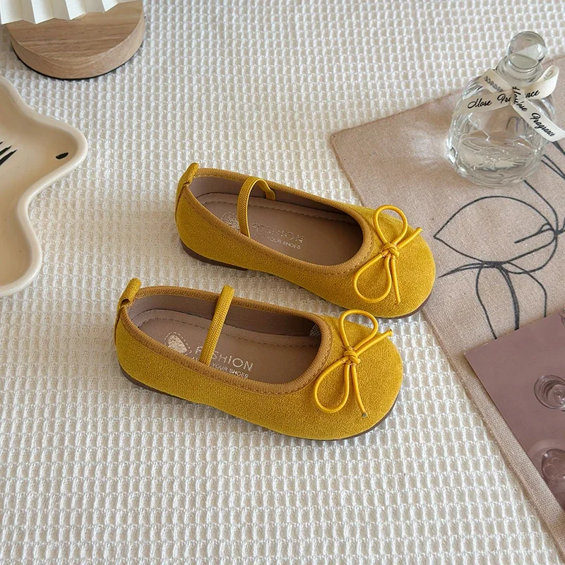 Kids Ballet Flats for Girls with Cute Bowtie and Colorful Options Non-Slip Soft Sole Toddler Dance Practice Flats Elegant spring