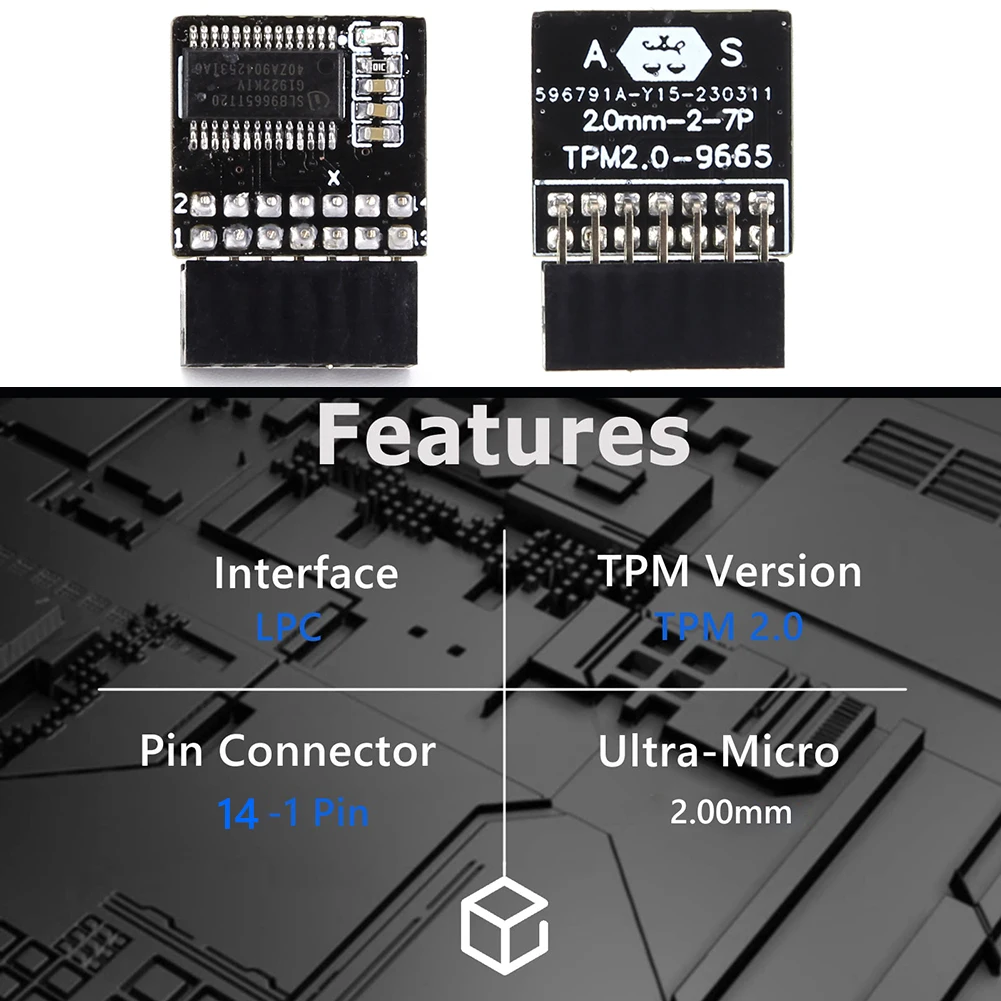 TPM Security Module 1Pcs 4GB For ASUS ASRock MSI ASRock GIGABYTE WIN11 LPC 14/18/20 Pin Motherboards Card