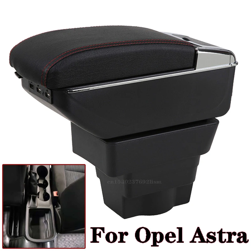 

For Opel Astra Armrest Box Retrofit parts For Opel Astra J Car Armrest Center Storage Box Interior details Car Accessories USB