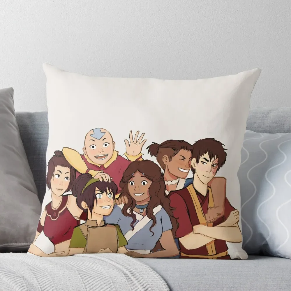 

ATLA: The Gaang Throw Pillow Decorative Cushion ornamental pillows for living room Marble Cushion Cover