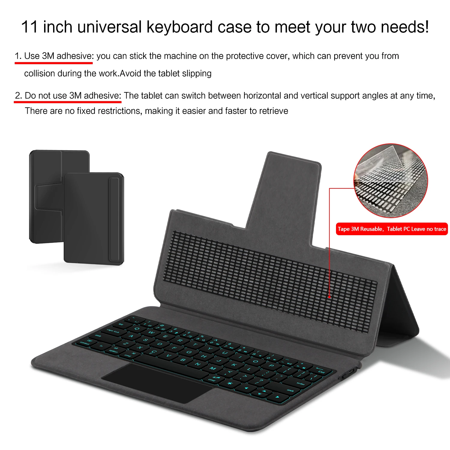 Smart Touchpad Magic Keyboard For Samsung Galaxy Tab S7 S8 S9 FE 11 inch A8 A9+ S6 Lite Case Wireless Keyboard with Stand Holder
