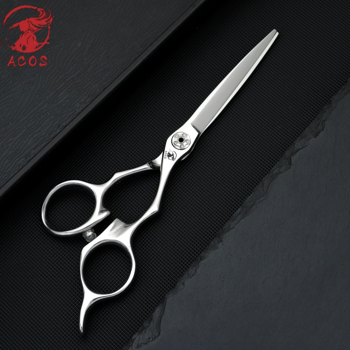 ACOS 5,5 Zoll Professionelle Friseurschere Multifunktionale Effilierschere Japanischer 440C Stahl für Heim- und Salonbedarf – Detail 2