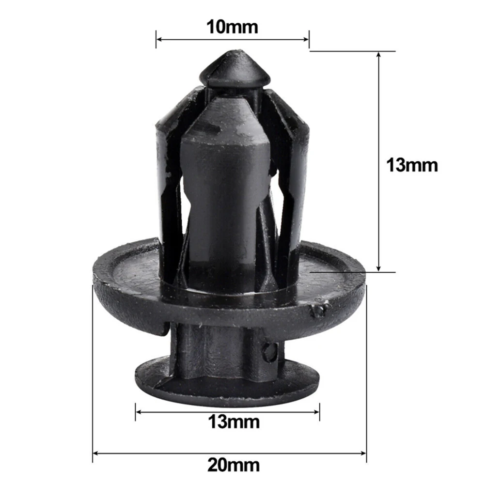 

100pcs High-quality Black Nylon Rivet Fastener Bumper Clips Retainers Screws Auto Fender for Honda and Acura, 1996-2010 Models,