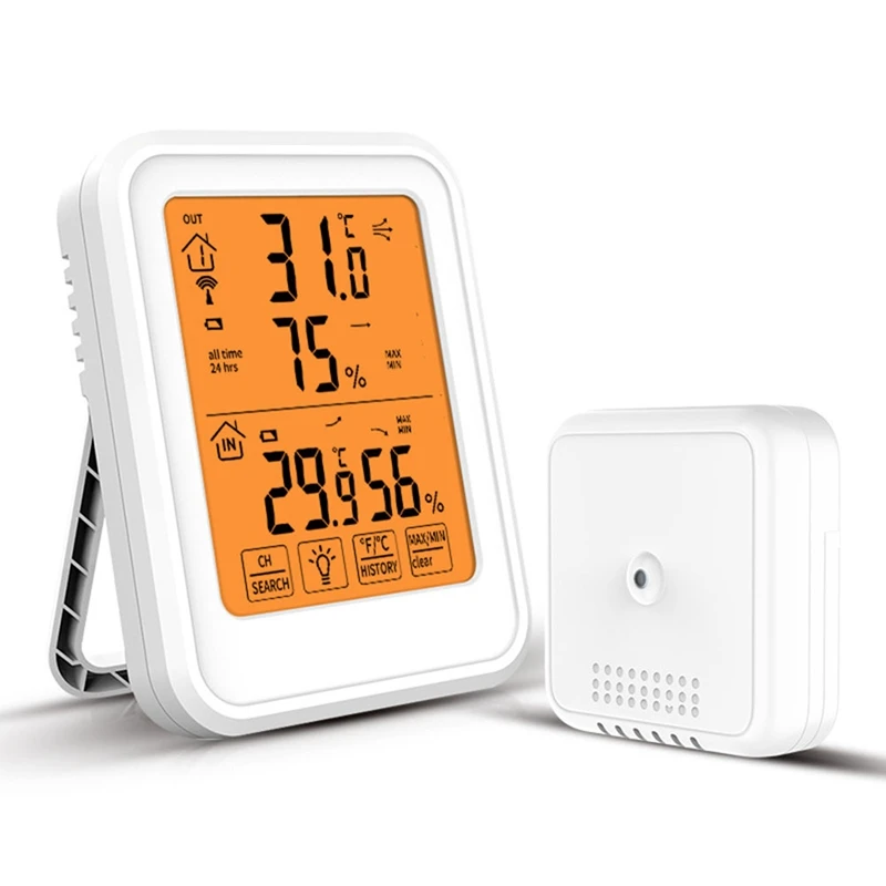 

Digital Temperature And Humidity Meter Intelligent Touch Screen LED Temperature Recorder Electronic Hygrometer