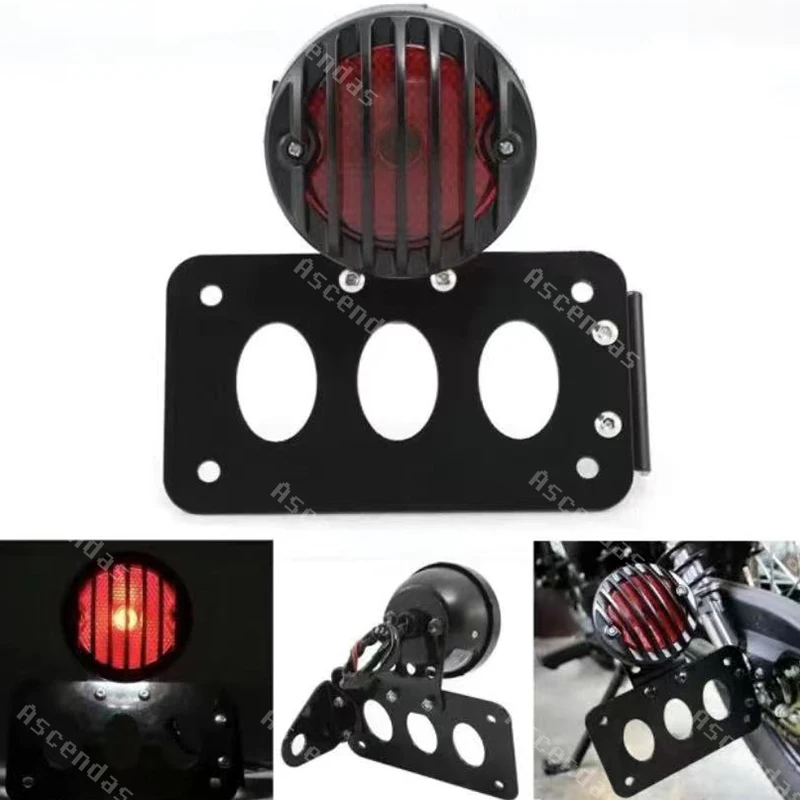 porta matriculas para moto LED para motocicleta, soporte Universal  modificado para Harley Sportster Chopper - AliExpress