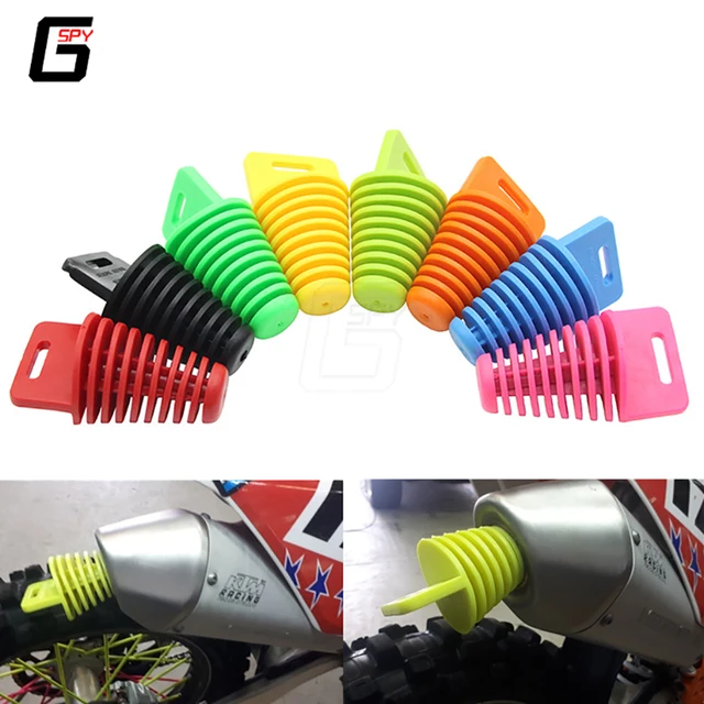 1PCS Universal Exhaust Pipe Plug Motorcycle Accessories Motocross Tailpipe Rubber Air Bleeder Silencer Wash Protector Cover