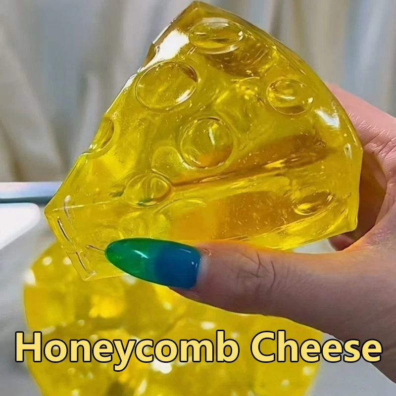 Squishy Honey Cheese Square Fidget Toy – Super Soft, Funny Anti-Stress Sensory Gift