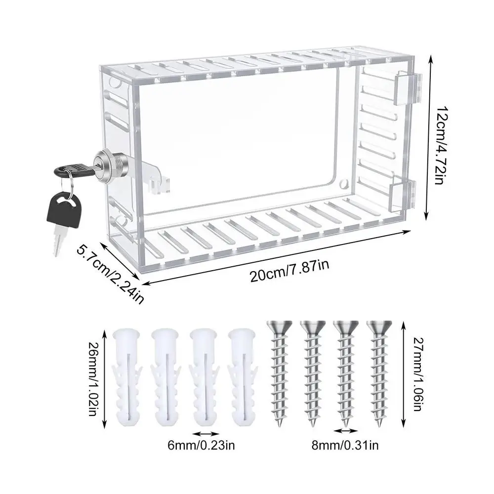 thumbnail image 2 of Universal Thermostat Lock Box With Key Clear Acrylic Thermostat Cover Guard Large Home Office School Restaurant 7 2 X 4 7 2 2 Inch 2 of 11