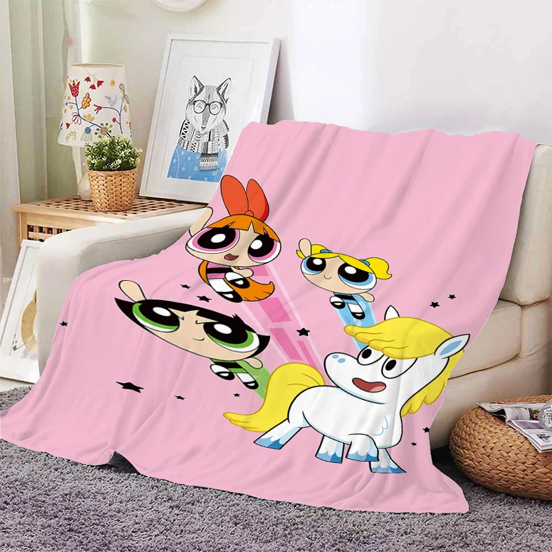 

Decorative Sofa Blanket The P-Powerpuffs Girls Warm Camping Custom Fluffy Soft Blankets for Winter King Size Microfiber Bedding