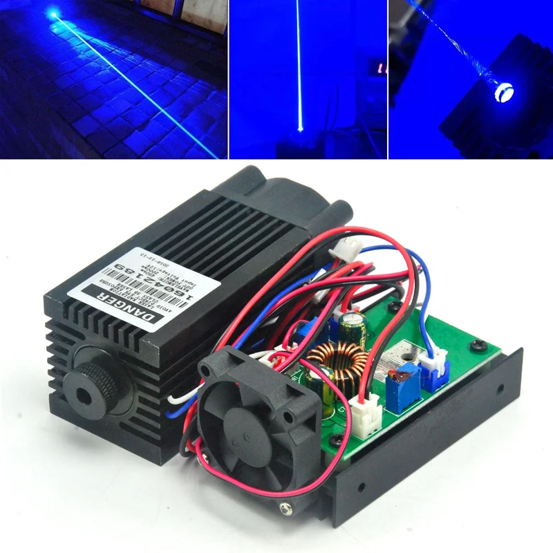 450nm 2W 2000mW Powerful Blue Dot Laser TTL Modulation for Engraver Engraving Machine