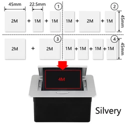 Concealed Multifunctional USB Type - C Pop - Up Outlet for Office and Meeting Room Countertops