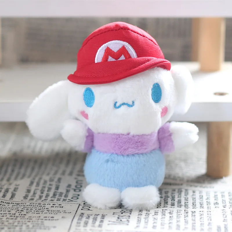 Wholesale 20pcs/lot 12cm Cute animal dog Cinnamoroll stuffed Plush Toy keyring Keychain aniaml dolls for Children Gifts 4
