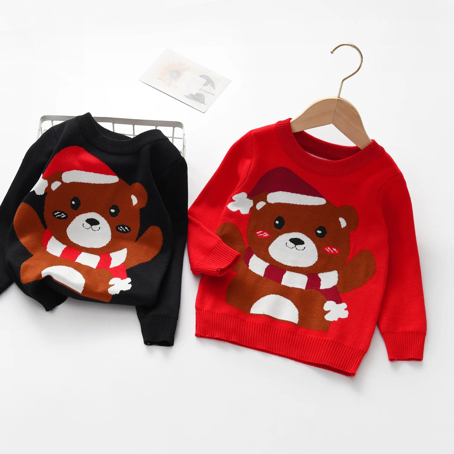 Winter Kids Christmas Sweater Girls Knit T-Shirt 0-6Y Young Children  Clothes Xmas Boy Cartoon Sweatshirt Autumn Long Sleeve Tops - AliExpress