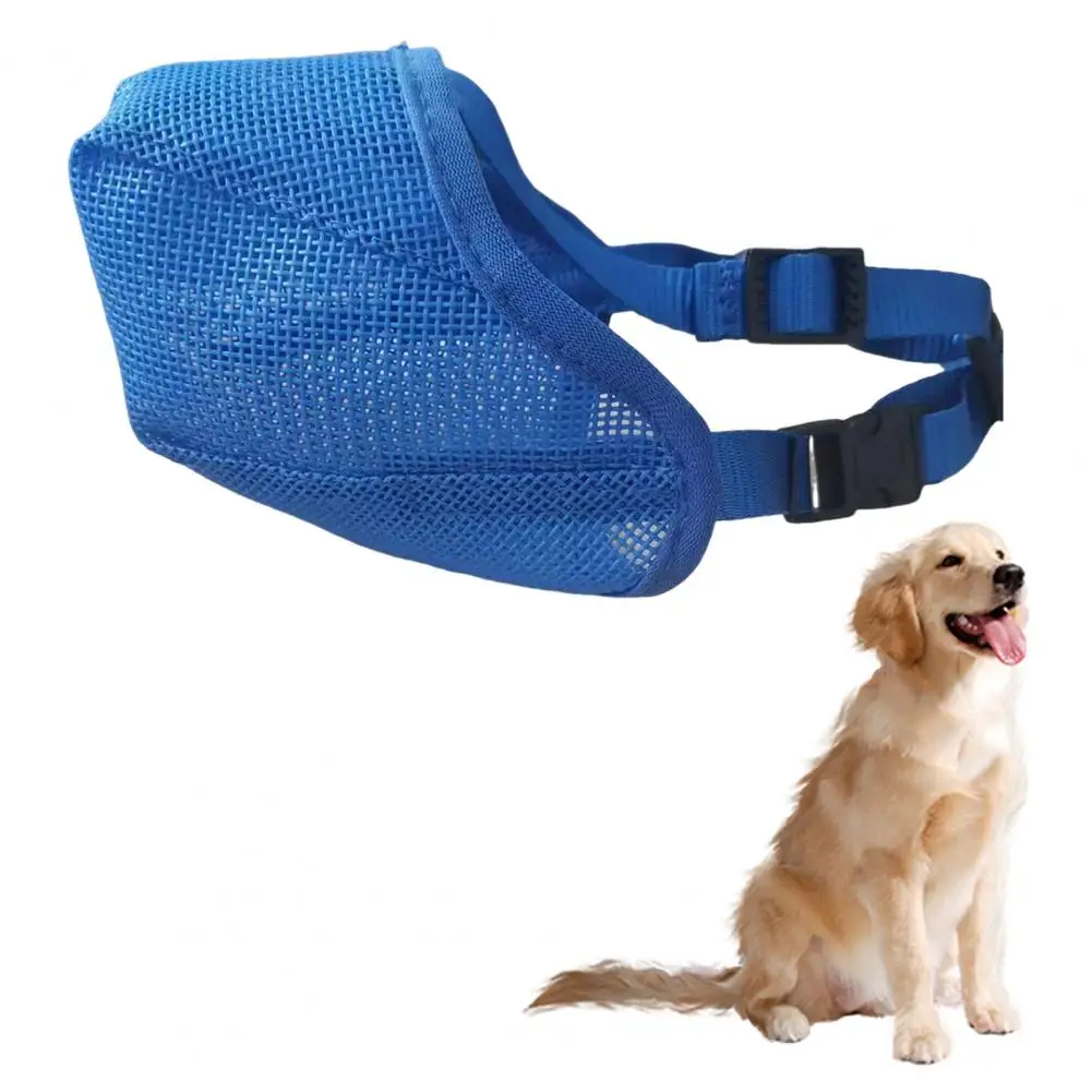 Dog Muzzle Adjustable Soft Mesh for Small Medium Large Dogs Prevents Biting Chewing Breathable Pet dog muzzle